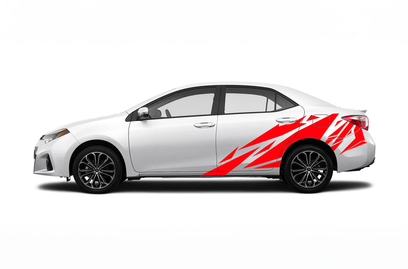 Geometric pattern side graphics decals for Toyota Corolla 2014-2019