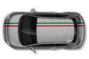 Italy flag rally stripes graphics decals for Fiat F595 Abarth