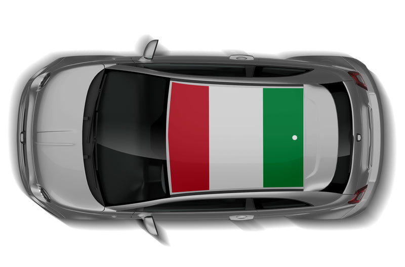 Italy flag roof graphics decals for Fiat F595 Abarth