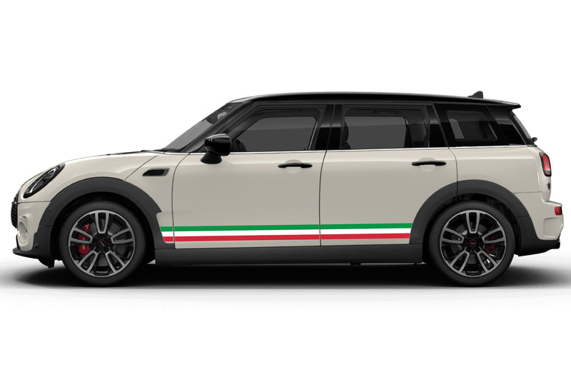 Italy style stripes side graphics decals for Mini Cooper Clubman
