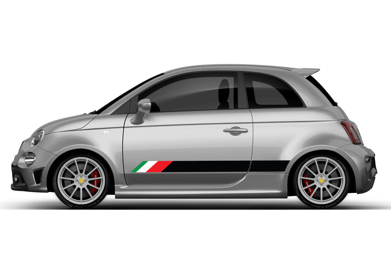 Italy style stripes side graphics decals for Fiat F595 Abarth