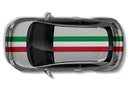 Italy flag rally stripes graphics decals for Fiat F595 Abarth