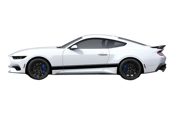 Lower road stripes side graphics decals for Ford Mustang