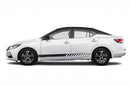 Lower rush stripes side graphics decals for Nissan Sentra