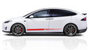 Lower rush stripes side graphics decals for Tesla Model X