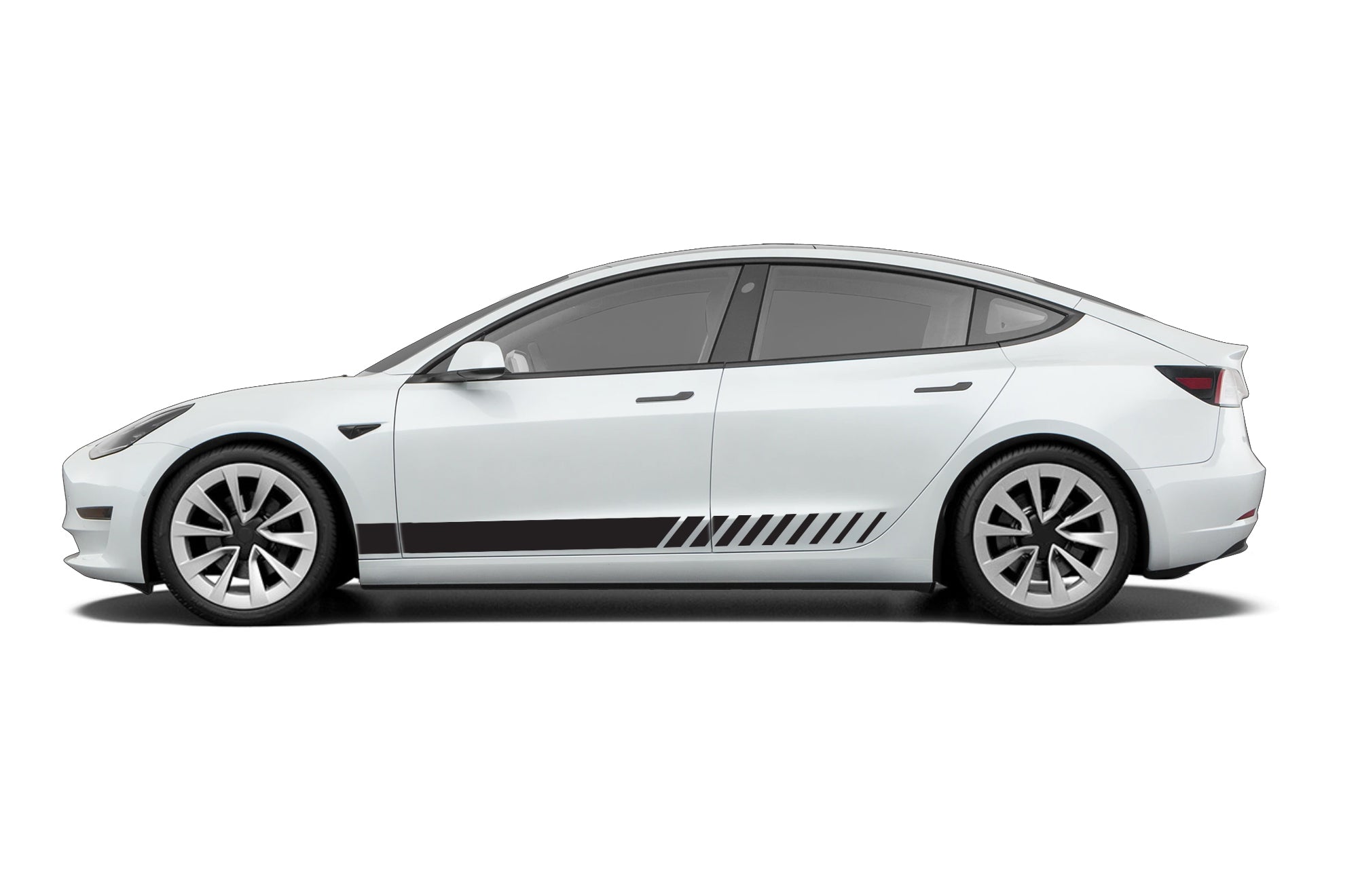 Lower racing stripes side graphics decals for Tesla Model 3
