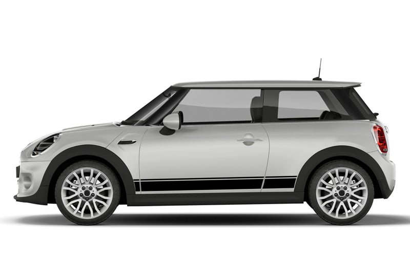 Lower road stripes side graphics decals for Mini Cooper Hardtop