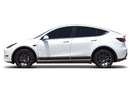 Lower side racing stripes side graphics decals for Tesla Model Y