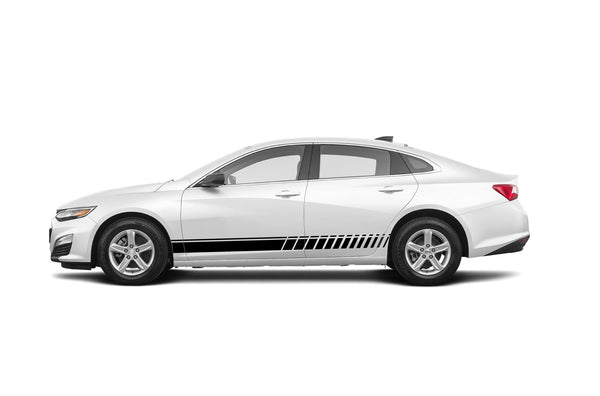 Lower side speed stripes graphics decals for Chevrolet Malibu