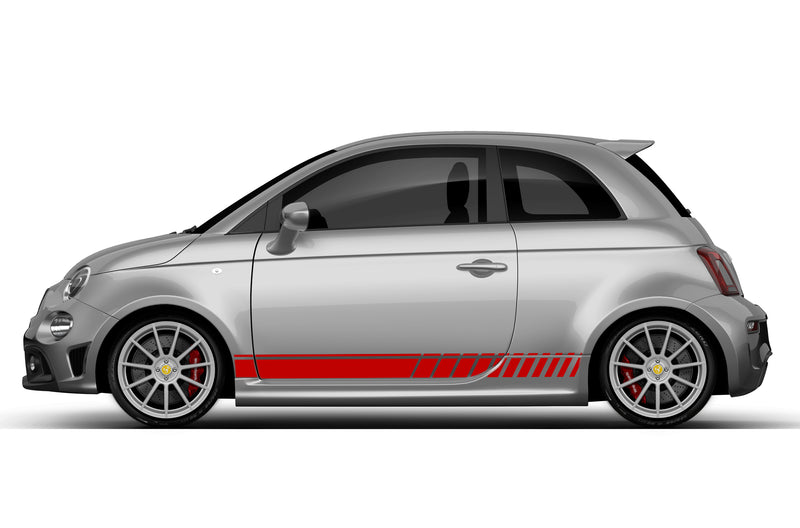 Lower speed stripes side graphics decals for Fiat F595 Abarth