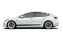 Lower speed stripes side graphics decals for Tesla Model 3