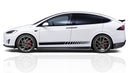 Lower speed stripes side graphics decals for Tesla Model X