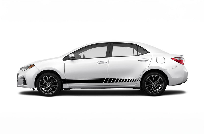 Lower side speed stripes graphics decals for Toyota Corolla 2014-2019