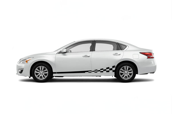 Lower side waving stripes graphics decals for Nissan Altima 2013-2018