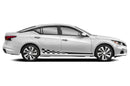 Lower side waving stripes graphics decals for Nissan Altima