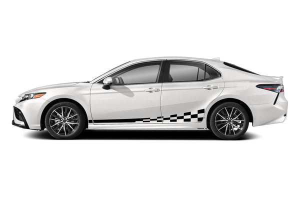 Lower side waving stripes graphics decals for Toyota Camry
