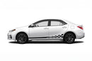 Lower side waving stripes graphics decals for Toyota Corolla 2014-2019