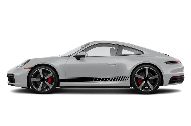 Lower speed stripes side graphics decals for Porsche 911 Carrera
