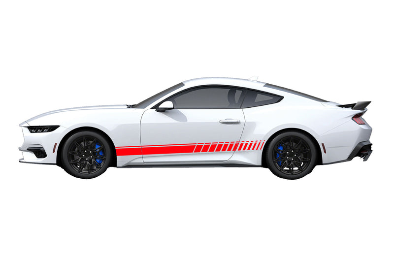 Lower speed stripes side graphics decals for Ford Mustang