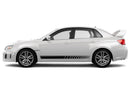 Lower speed stripes side graphics decals for Subaru Impreza 2012-2016