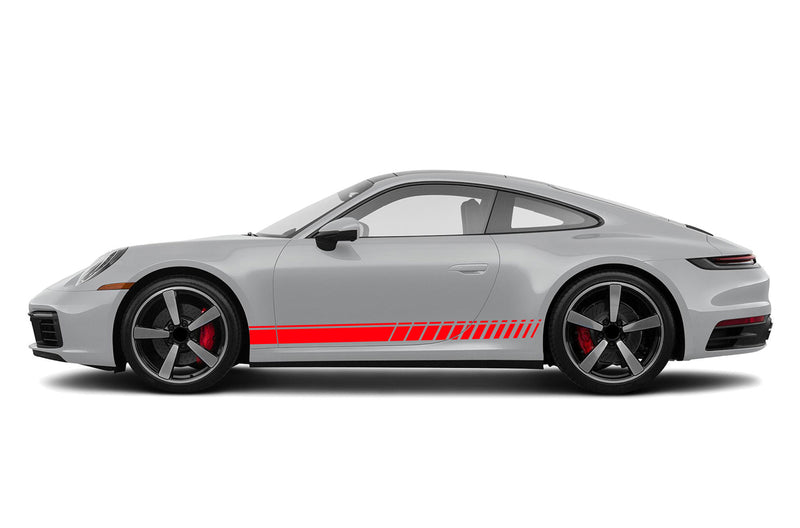 Lower speed stripes side graphics decals for Porsche 911 Carrera