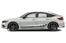 Lower waving stripes side graphics decals for Honda Civic