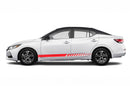 Lower rush stripes side graphics decals for Nissan Sentra