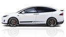 Lower rush stripes side graphics decals for Tesla Model X