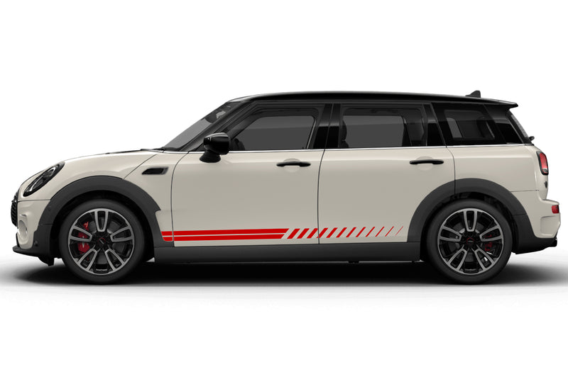 Lower rush stripes side graphics decals for Mini Cooper Clubman