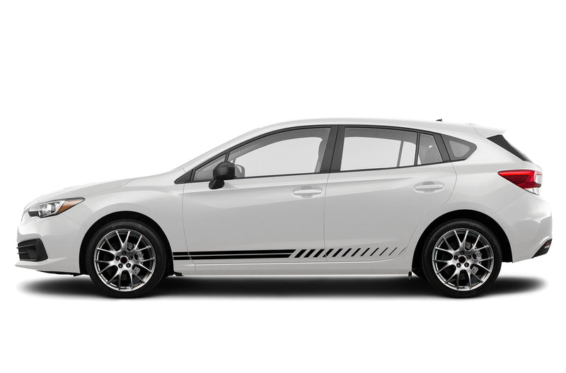 Lower rush stripes side graphics decals for Subaru Impreza
