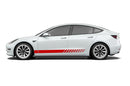 Lower racing stripes side graphics decals for Tesla Model 3