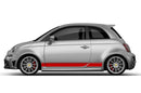 Lower road stripes side graphics decals for Fiat F595 Abarth