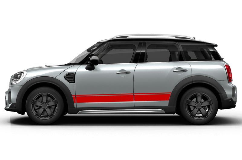 Lower road stripes side graphics decals for Mini Cooper Countryman