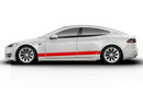 Lower road stripes side graphics decals for Tesla Model S