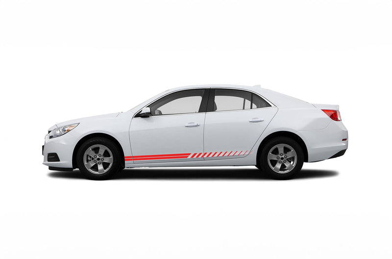 Lower rush stripes graphics decals for Chevrolet Malibu 2013-2015