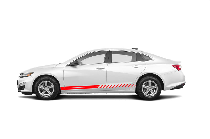 Lower side rush stripes graphics decals for Chevrolet Malibu