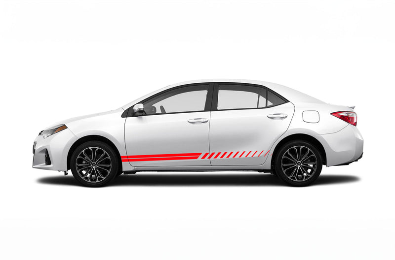 Lower side rush stripes graphics decals for Toyota Corolla 2014-2019