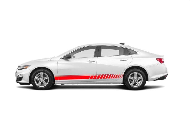 Lower side speed stripes graphics decals for Chevrolet Malibu