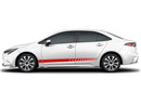 Lower side speed stripes graphics decals for Toyota Corolla