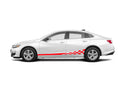 Lower side waving stripes graphics decals compatible with Chevrolet Malibu
