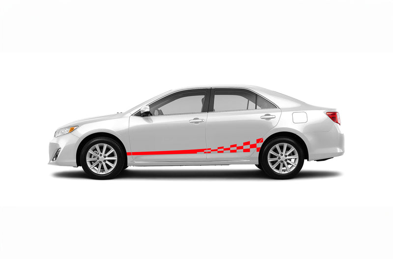 Lower waving stripes graphics decals for Toyota Camry 2012-2017