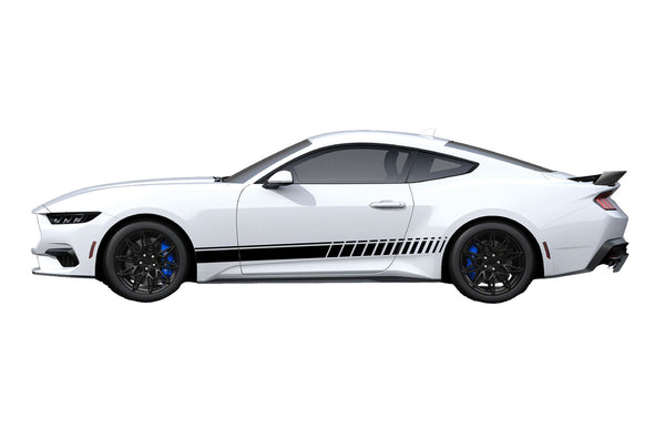 Lower speed stripes side graphics decals for Ford Mustang