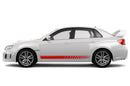Lower speed stripes side graphics decals for Subaru Impreza 2012-2016