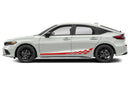 Lower waving stripes side graphics decals for Honda Civic