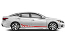 Lower side waving stripes graphics decals for Nissan Altima