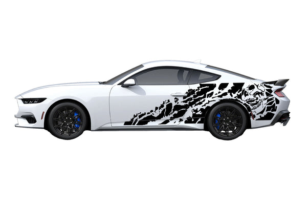 Nightmare side graphics decals for Ford Mustang