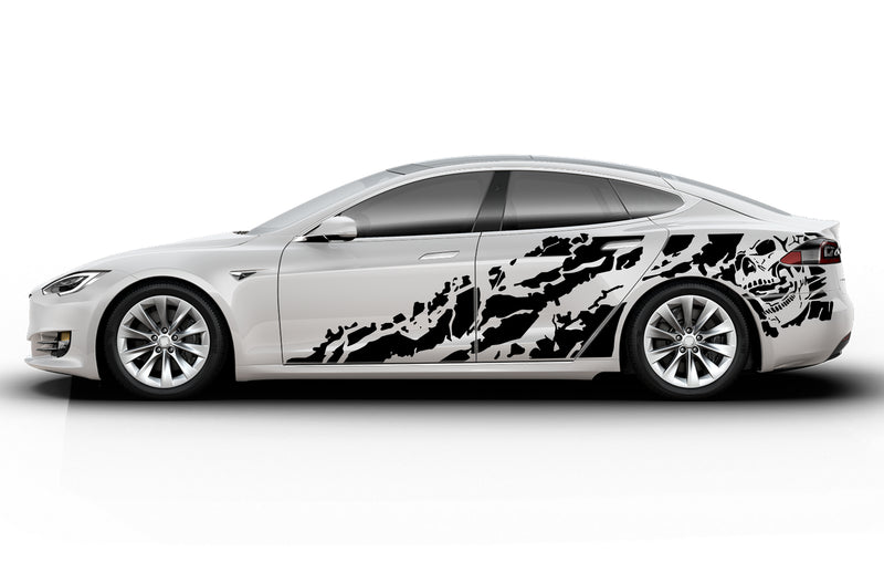 Nightmare side graphics decals for Tesla Model S