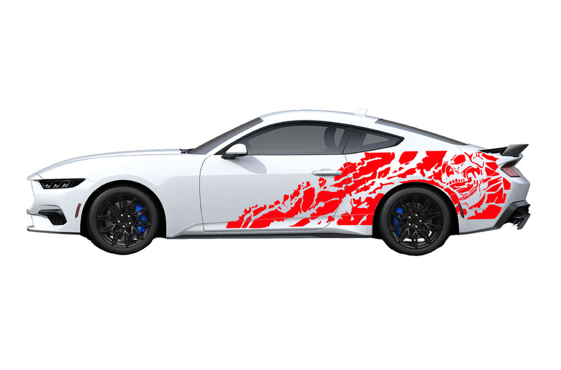 Nightmare side graphics decals for Ford Mustang