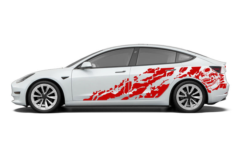 Nightmare side graphics decals for Tesla Model 3