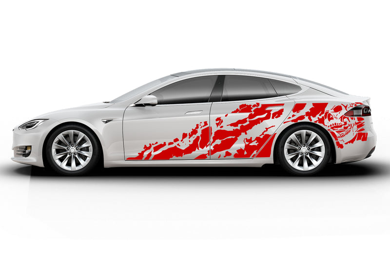 Nightmare side graphics decals for Tesla Model S